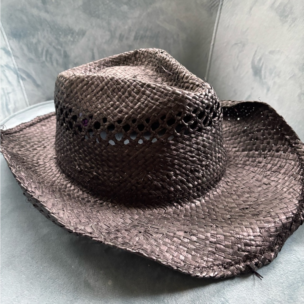 Suzanne Somers Charcoal Woven Hat